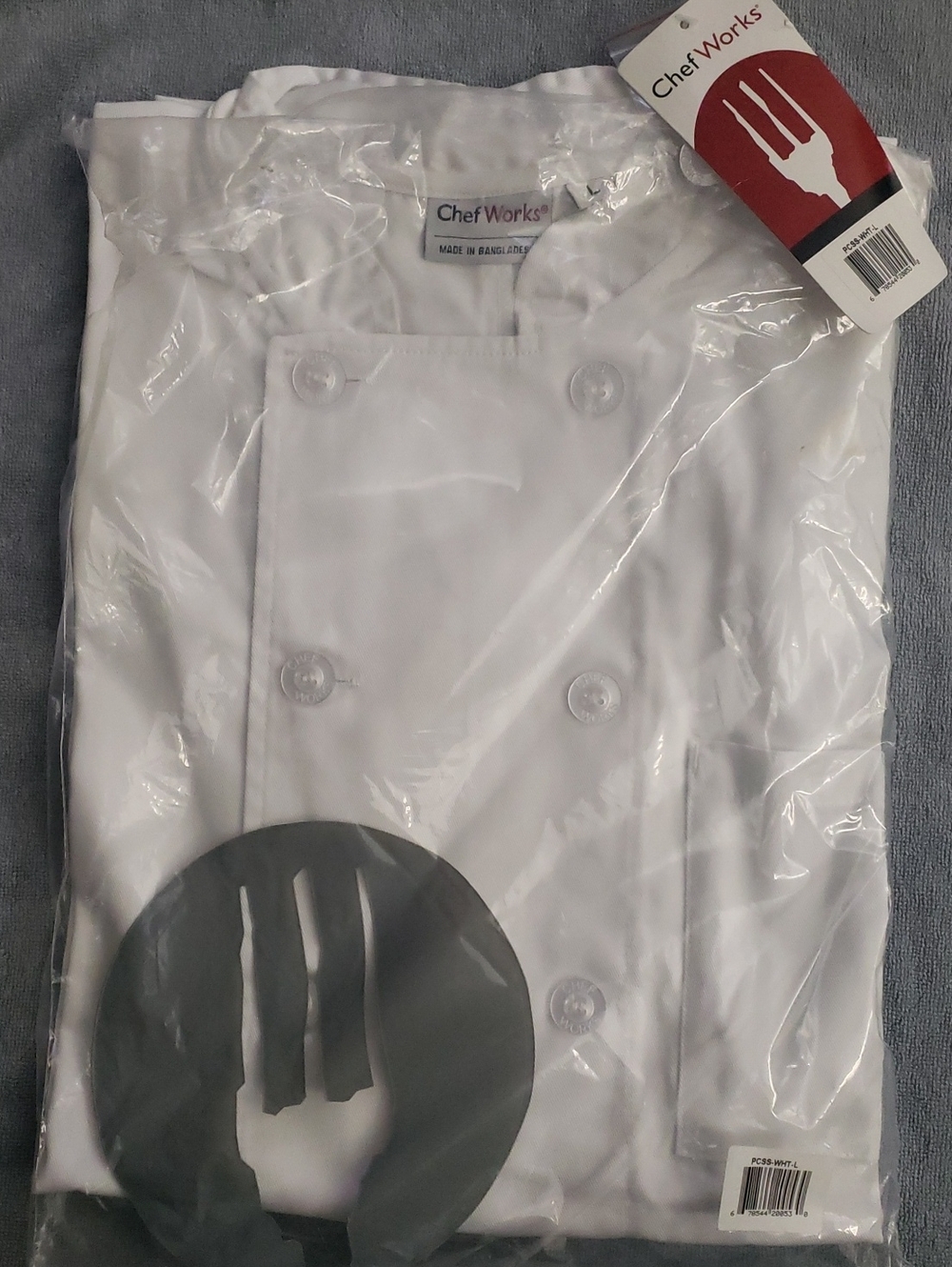 Chef Works White Long Sleeve Chef Coat. "New"